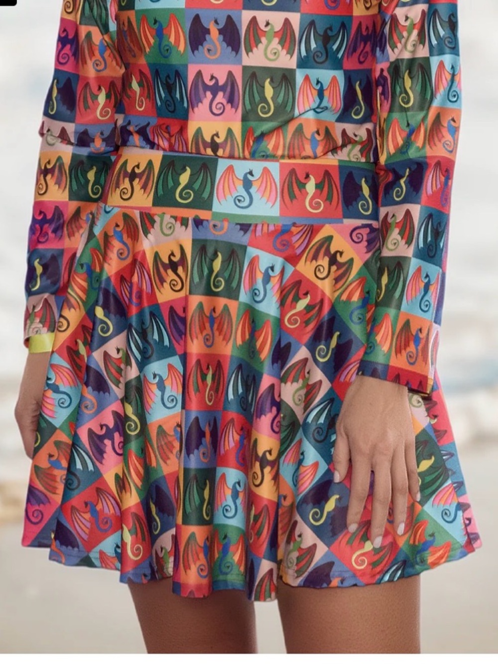 Women's Multicolor Circle Skirt - Flared Skater Style
